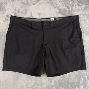 FLX Men's 4-Way Stretch Premium Black Shorts Big Tall Size 54 Inseam 8" NWT